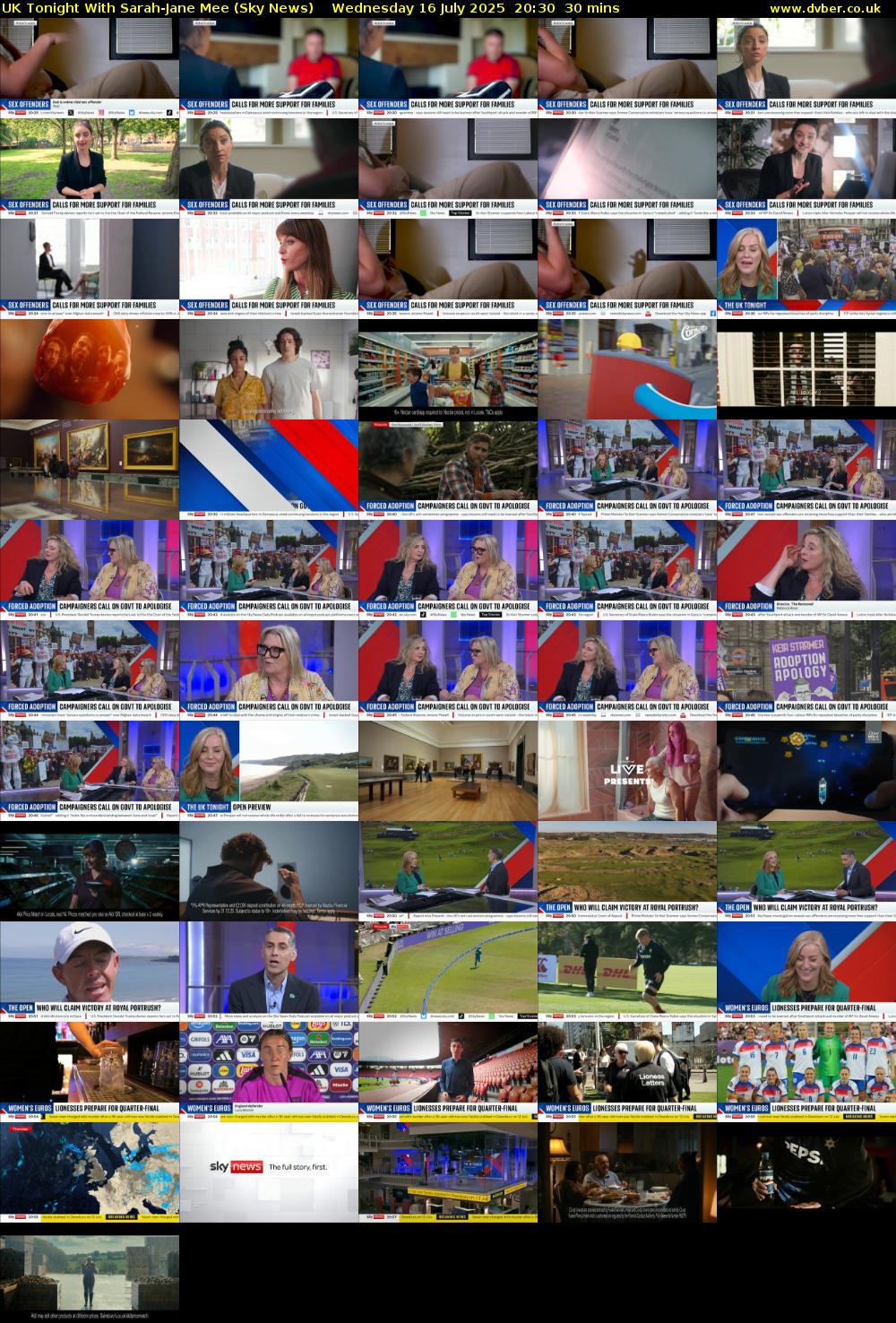 UK Tonight With Sarah-Jane Mee (Sky News) Wednesday 16 July 2025 20:30 - 21:00