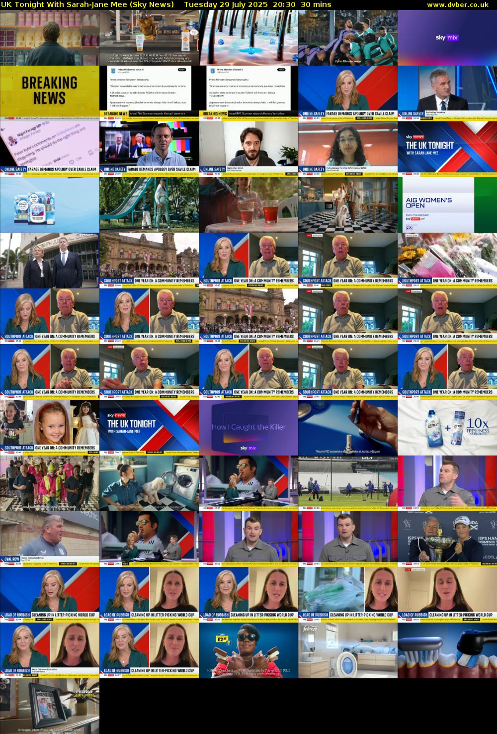UK Tonight With Sarah-Jane Mee (Sky News) Tuesday 29 July 2025 20:30 - 21:00