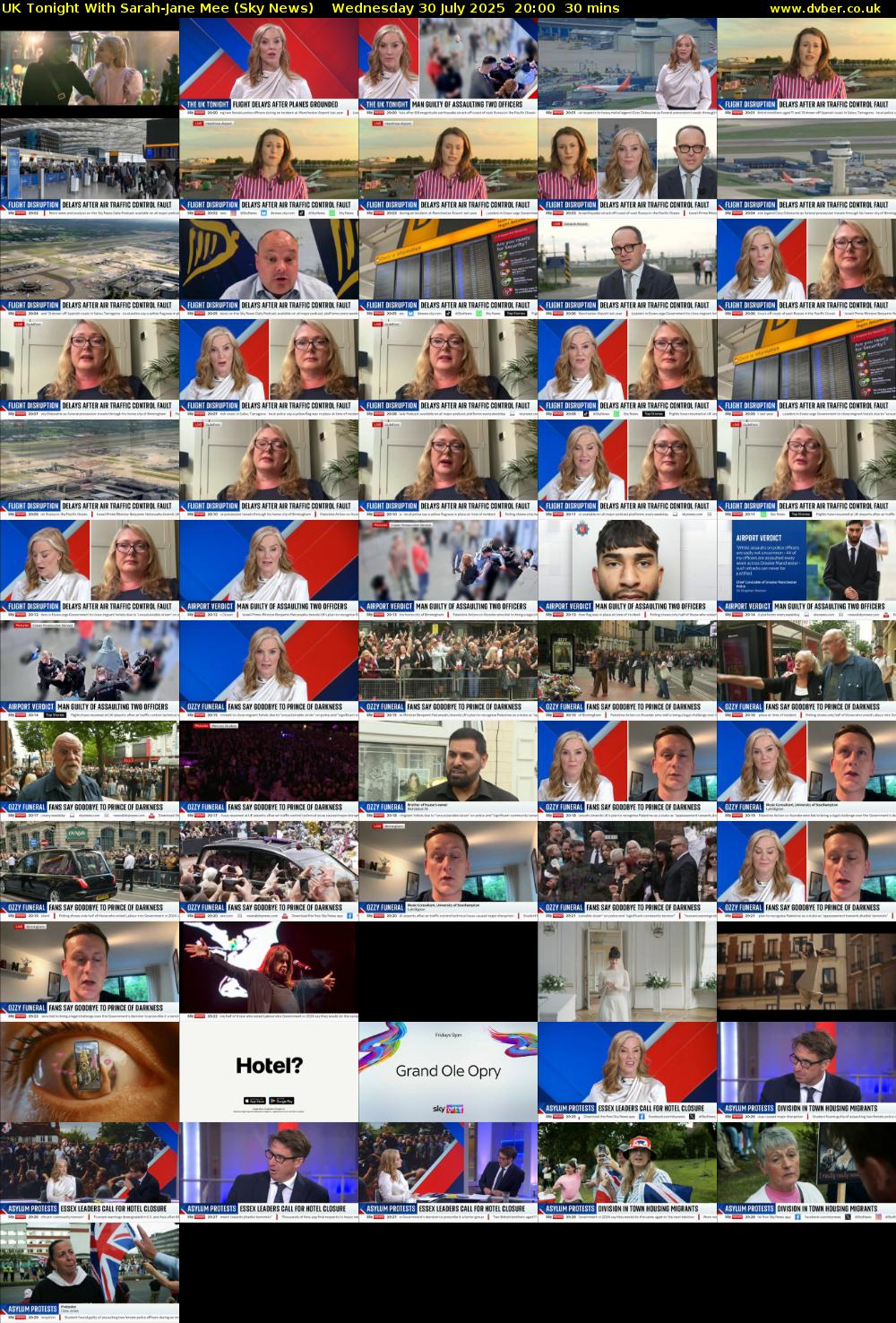 UK Tonight With Sarah-Jane Mee (Sky News) Wednesday 30 July 2025 20:00 - 20:30