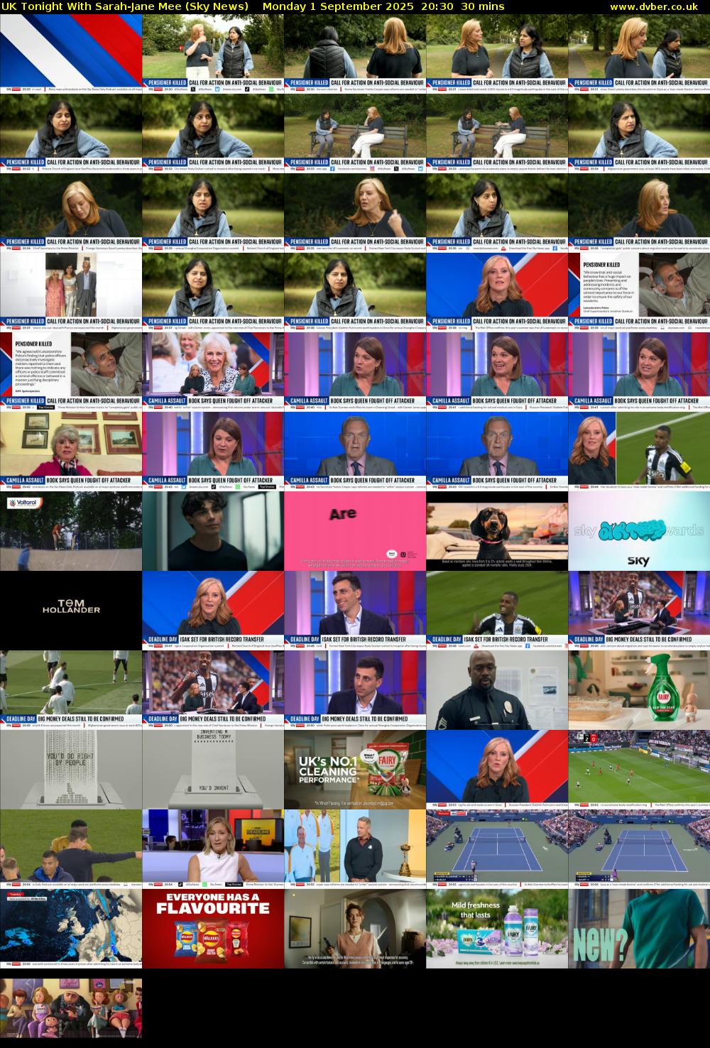 UK Tonight With Sarah-Jane Mee (Sky News) Monday 1 September 2025 20:30 - 21:00