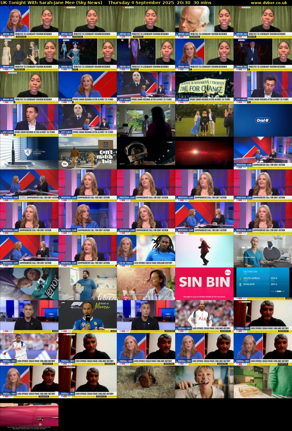 UK Tonight With Sarah-Jane Mee (Sky News) Thursday 4 September 2025 20:30 - 21:00