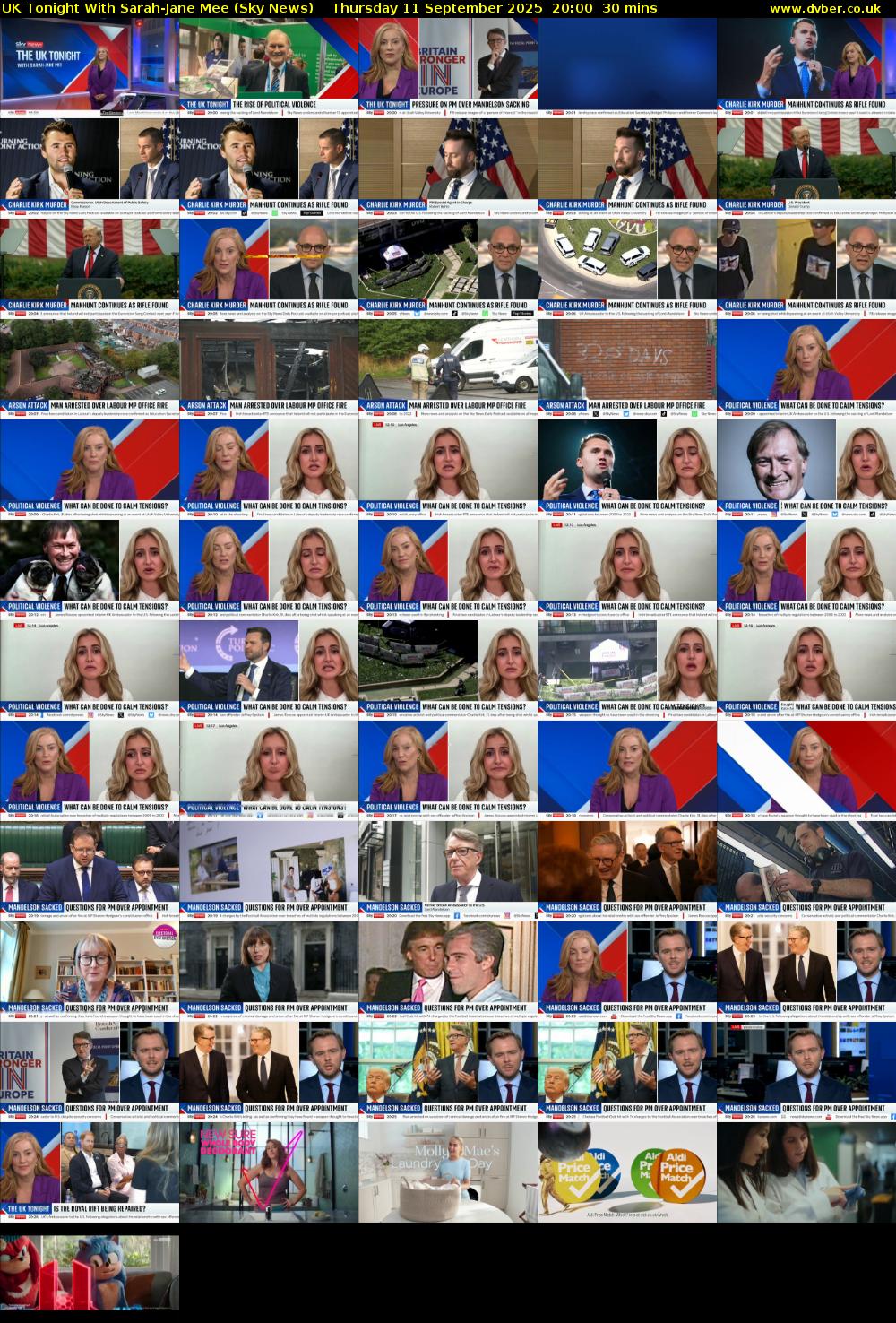 UK Tonight With Sarah-Jane Mee (Sky News) Thursday 11 September 2025 20:00 - 20:30