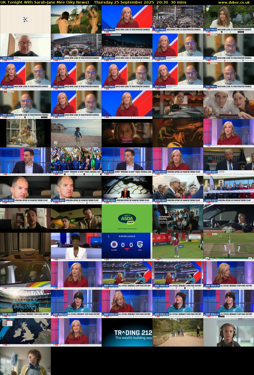 UK Tonight With Sarah-Jane Mee (Sky News) Thursday 25 September 2025 20:30 - 21:00