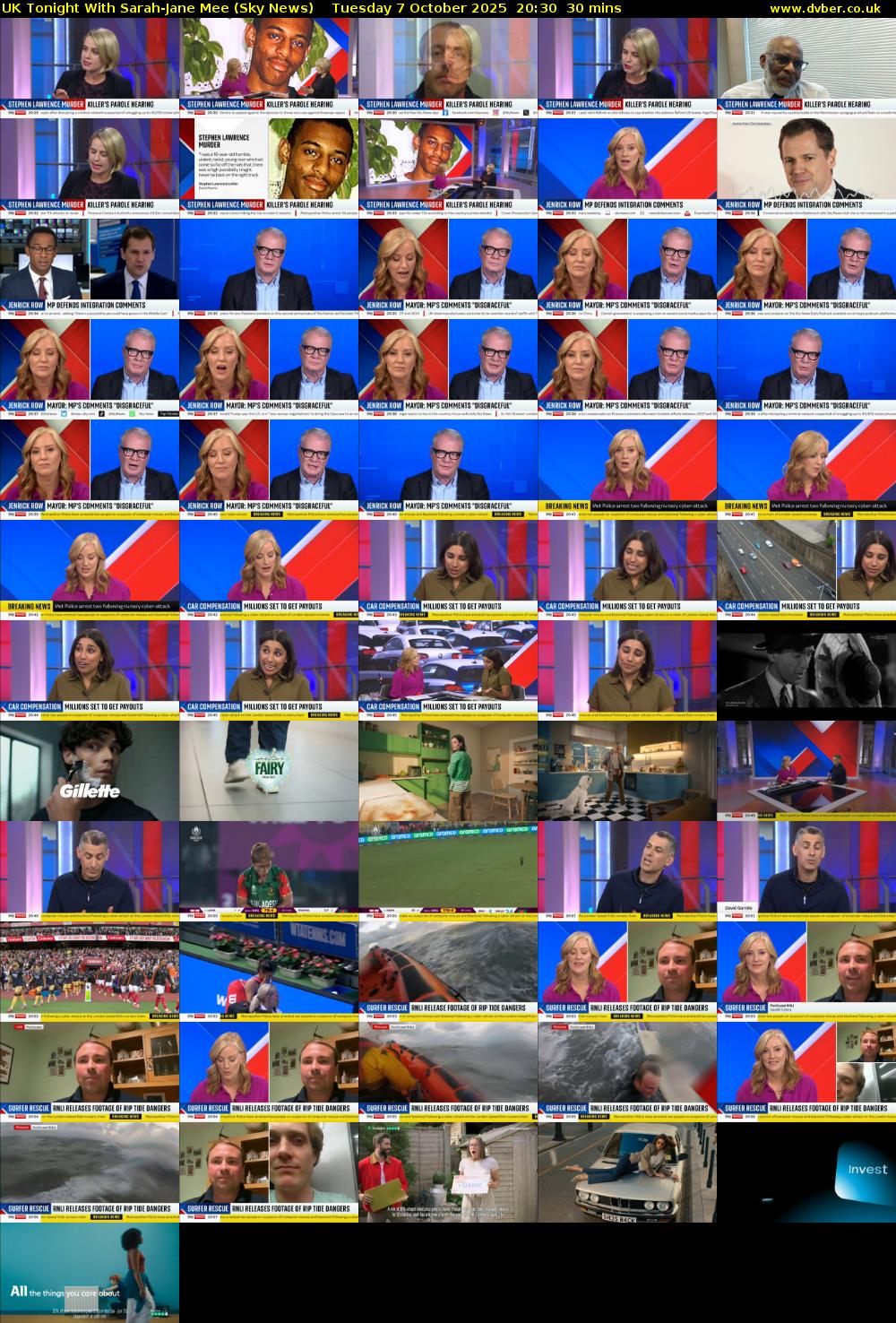 UK Tonight With Sarah-Jane Mee (Sky News) Tuesday 7 October 2025 20:30 - 21:00