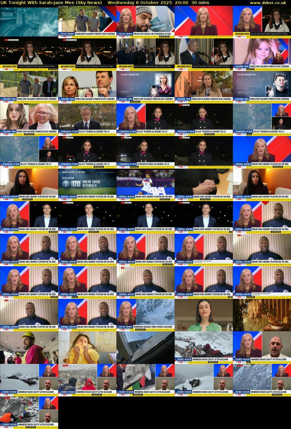 UK Tonight With Sarah-Jane Mee (Sky News) Wednesday 8 October 2025 20:00 - 20:30