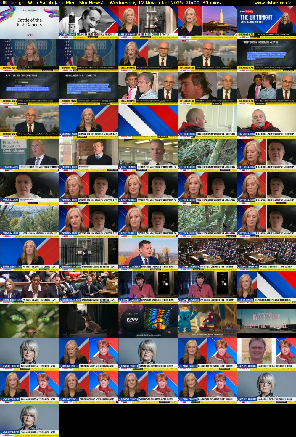 UK Tonight With Sarah-Jane Mee (Sky News) Wednesday 12 November 2025 20:00 - 20:30