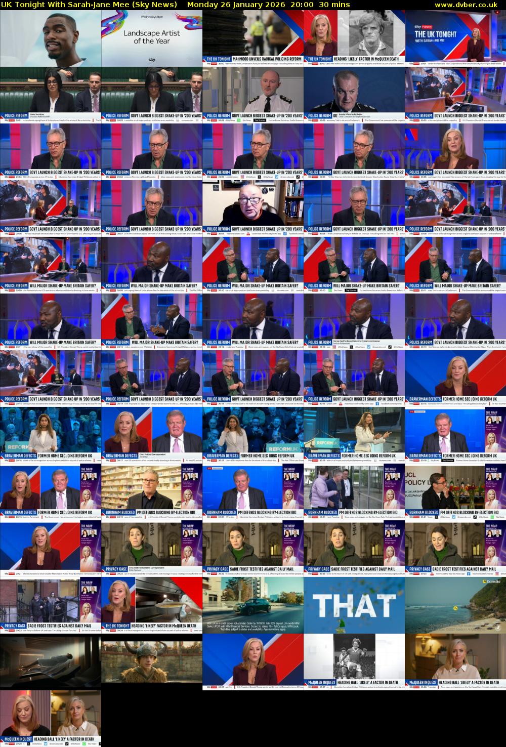 UK Tonight With Sarah-Jane Mee (Sky News) Monday 26 January 2026 20:00 - 20:30