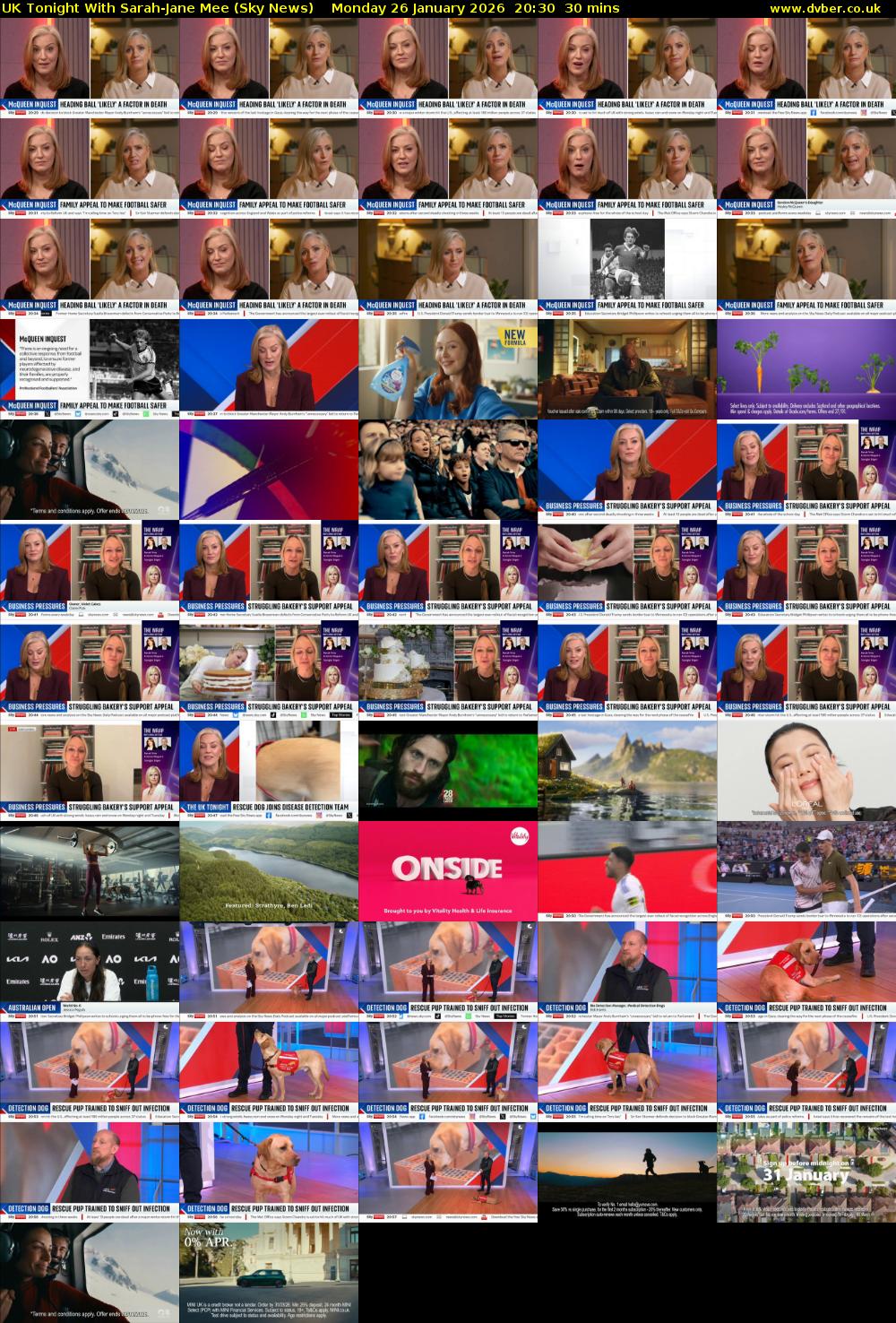 UK Tonight With Sarah-Jane Mee (Sky News) Monday 26 January 2026 20:30 - 21:00