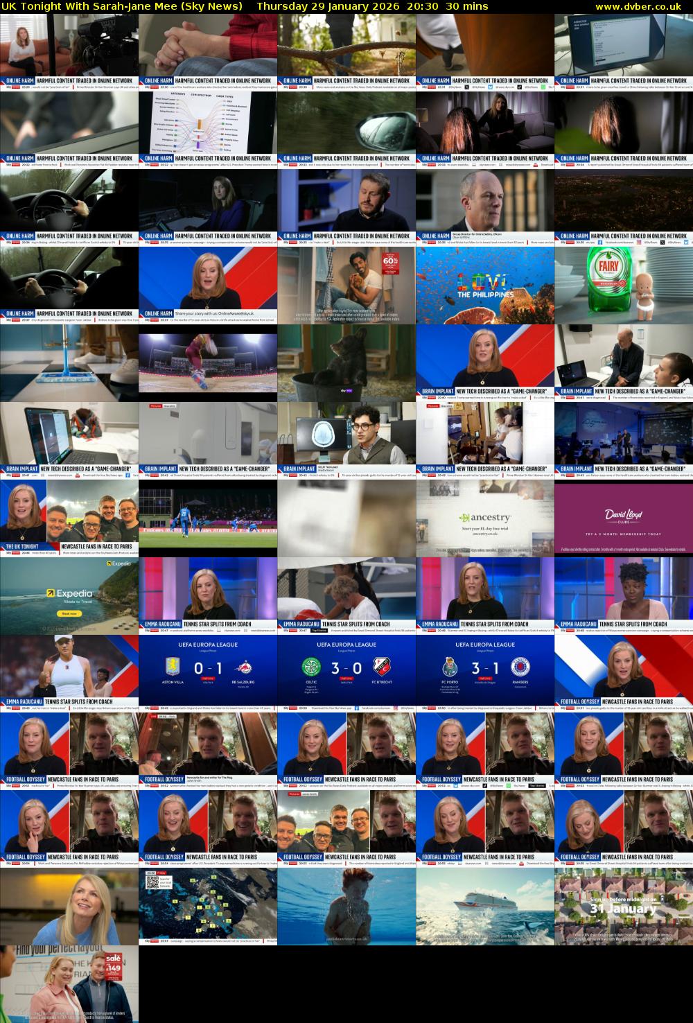 UK Tonight With Sarah-Jane Mee (Sky News) Thursday 29 January 2026 20:30 - 21:00