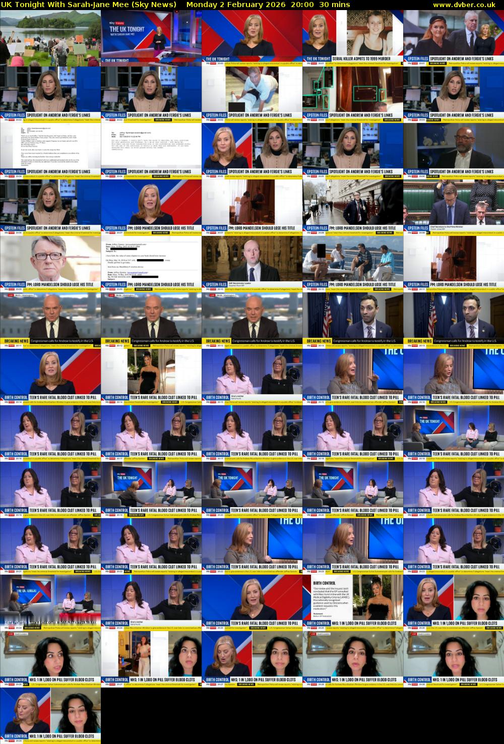 UK Tonight With Sarah-Jane Mee (Sky News) Monday 2 February 2026 20:00 - 20:30