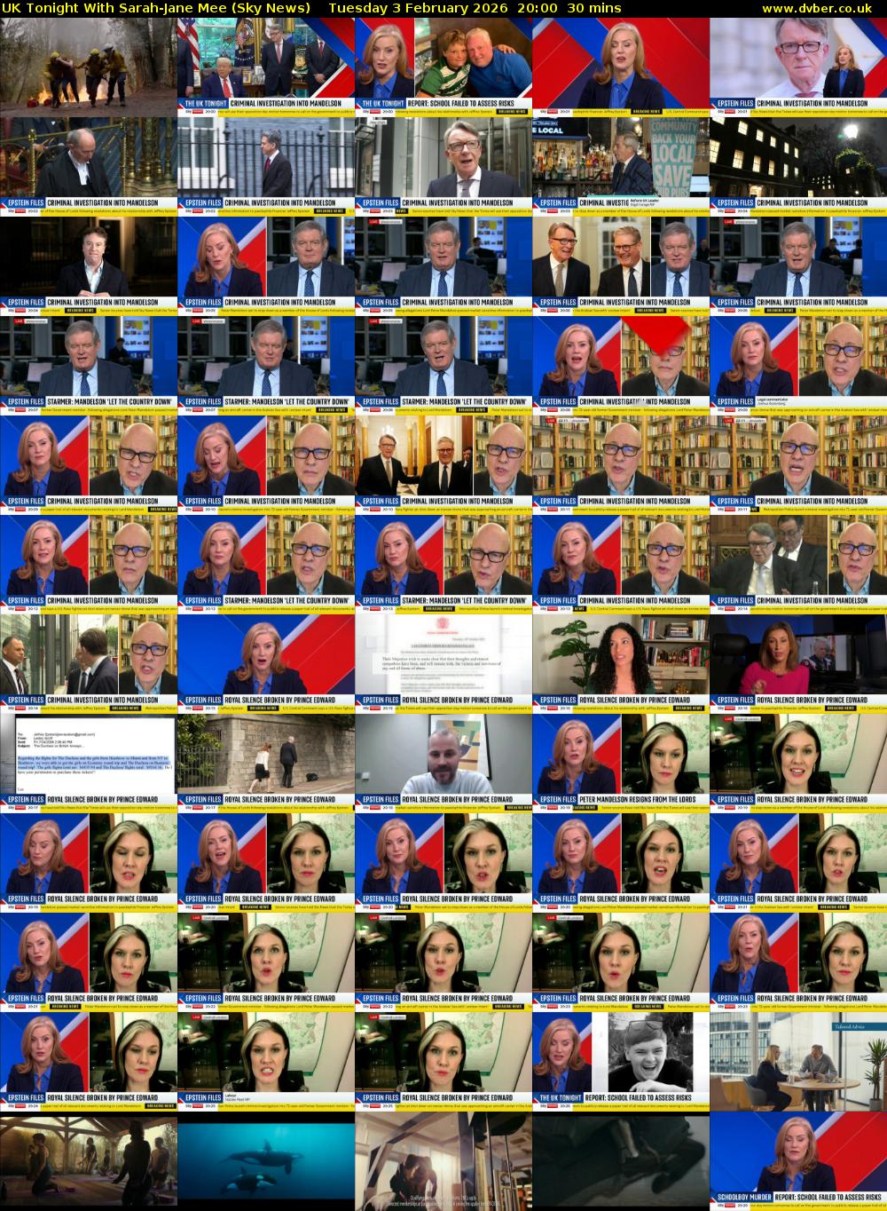 UK Tonight With Sarah-Jane Mee (Sky News) Tuesday 3 February 2026 20:00 - 20:30