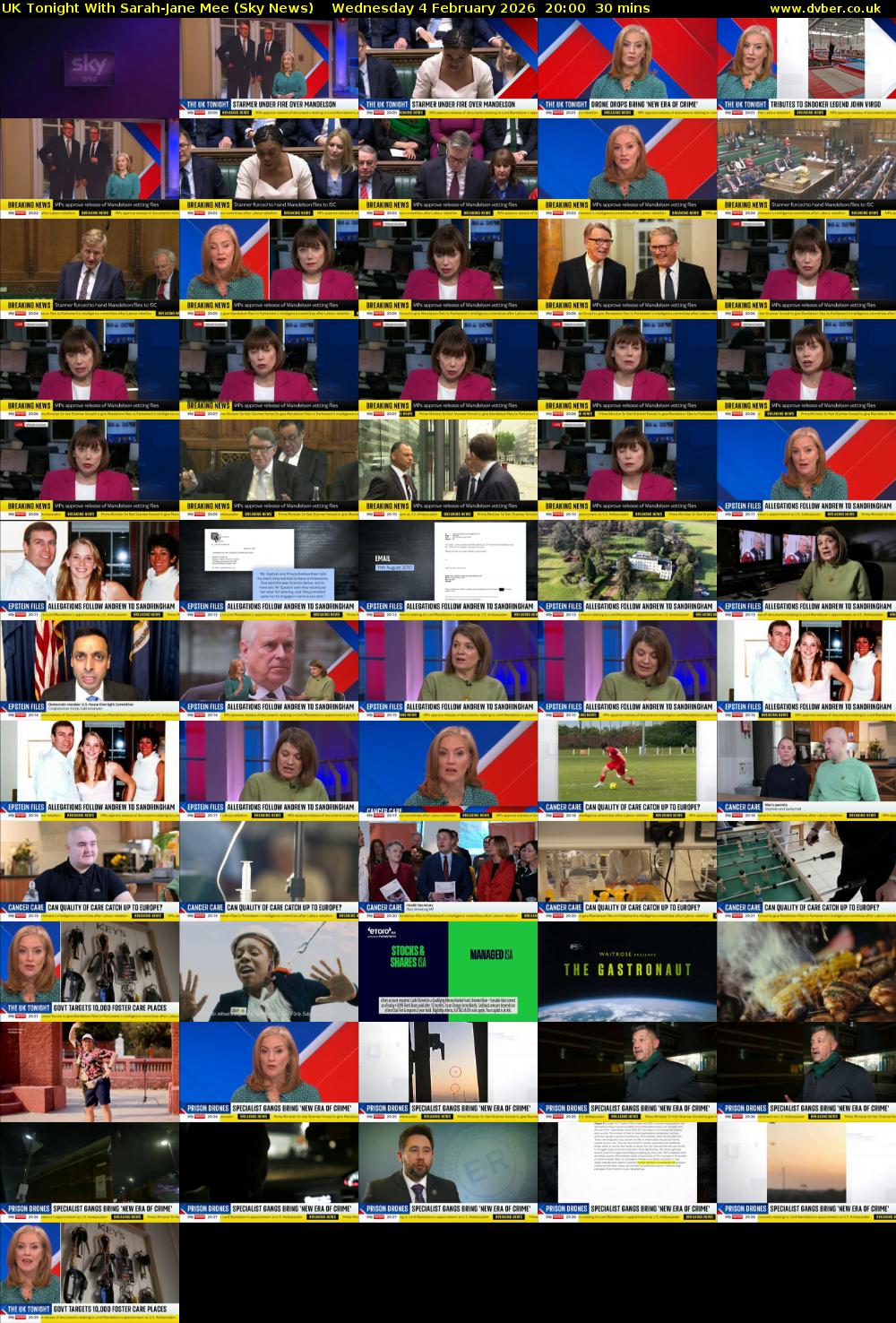 UK Tonight With Sarah-Jane Mee (Sky News) Wednesday 4 February 2026 20:00 - 20:30