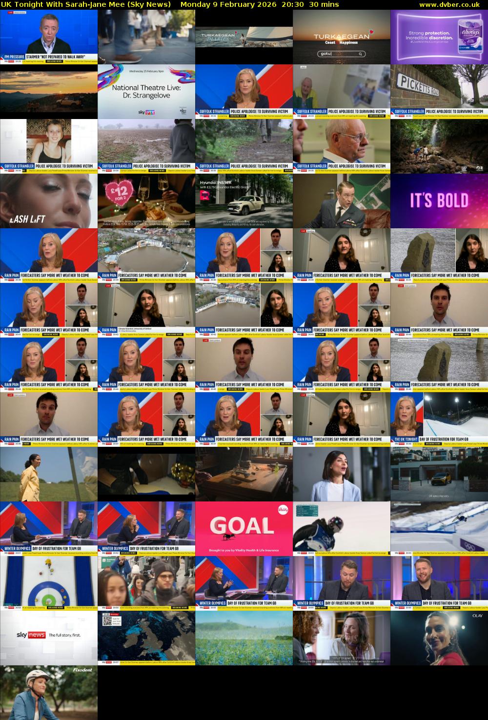 UK Tonight With Sarah-Jane Mee (Sky News) Monday 9 February 2026 20:30 - 21:00