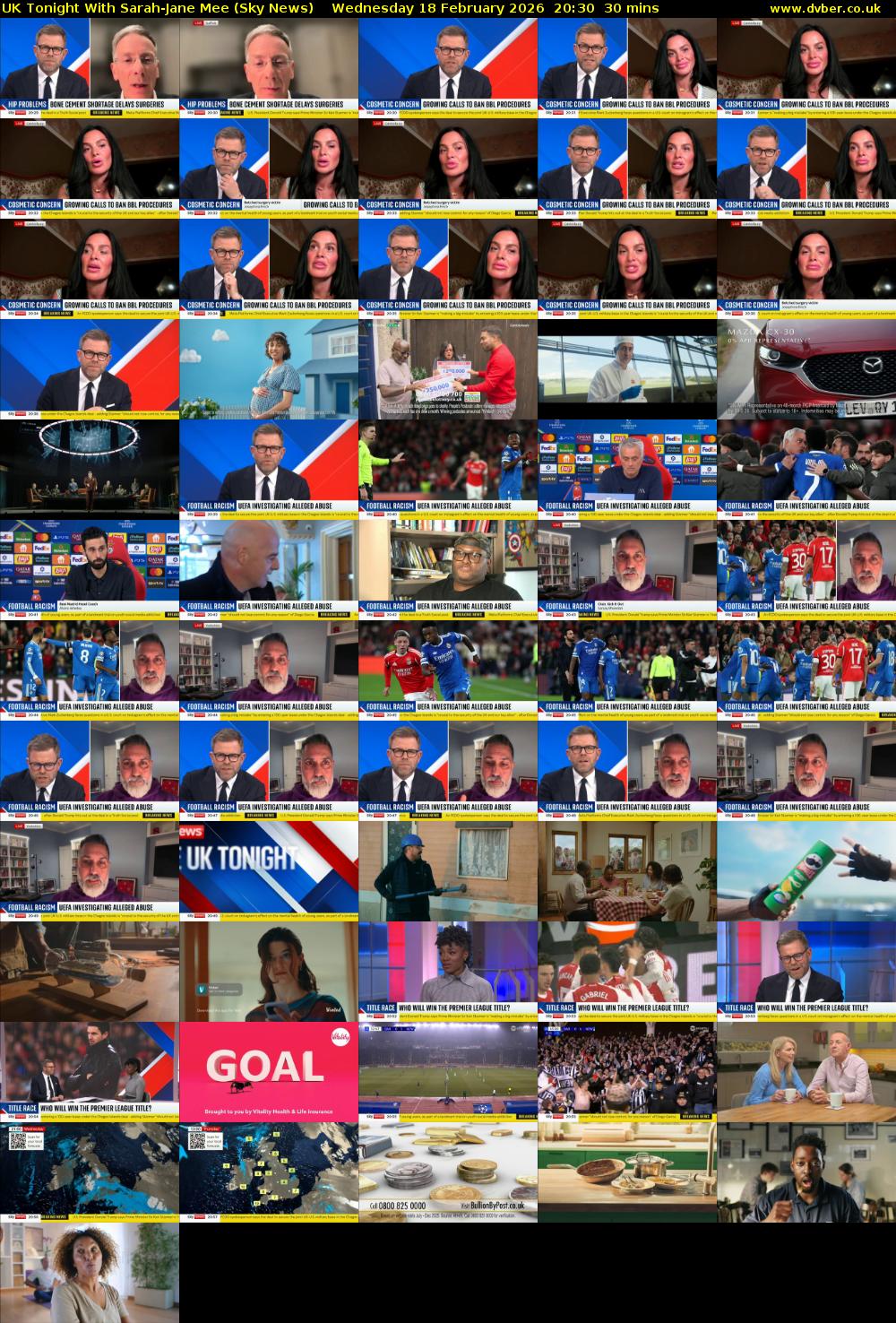 UK Tonight With Sarah-Jane Mee (Sky News) Wednesday 18 February 2026 20:30 - 21:00