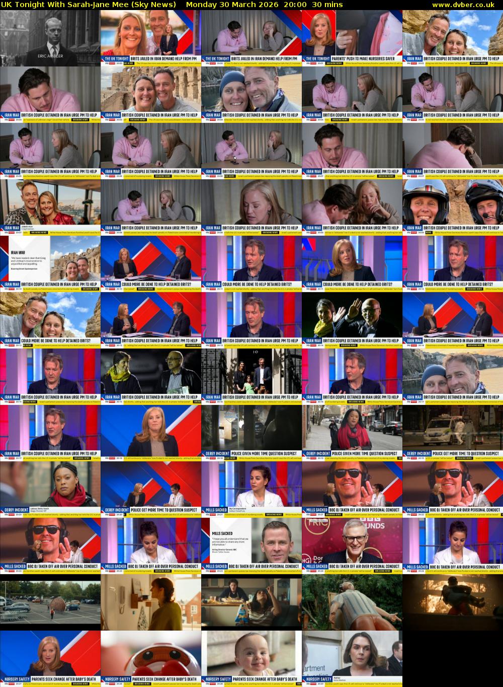 UK Tonight With Sarah-Jane Mee (Sky News) Monday 30 March 2026 20:00 - 20:30