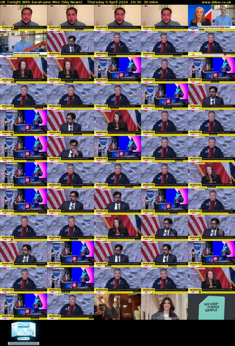 UK Tonight With Sarah-Jane Mee (Sky News) Thursday 9 April 2026 20:30 - 21:00