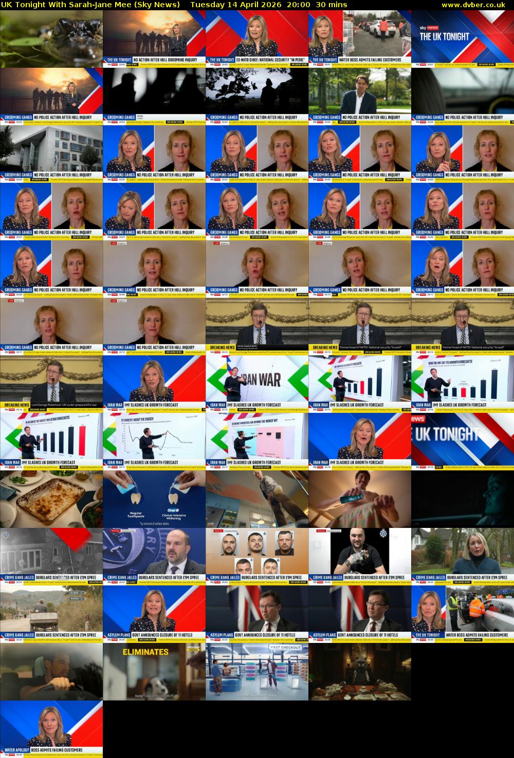 UK Tonight With Sarah-Jane Mee (Sky News) Tuesday 14 April 2026 20:00 - 20:30
