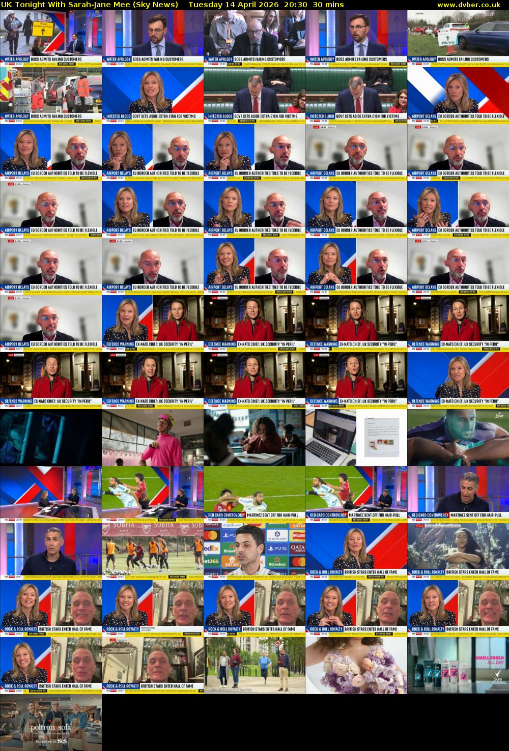 UK Tonight With Sarah-Jane Mee (Sky News) Tuesday 14 April 2026 20:30 - 21:00