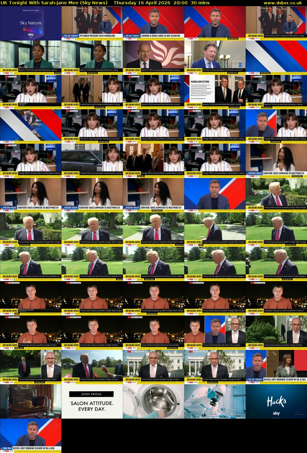 UK Tonight With Sarah-Jane Mee (Sky News) Thursday 16 April 2026 20:00 - 20:30