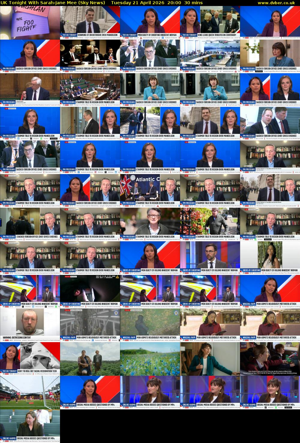 UK Tonight With Sarah-Jane Mee (Sky News) Tuesday 21 April 2026 20:00 - 20:30