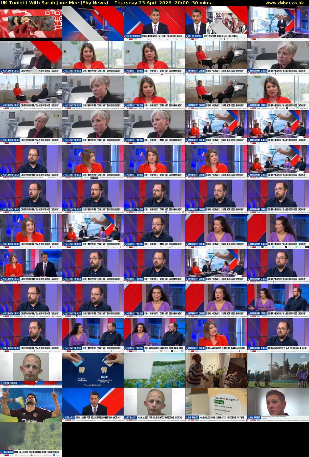 UK Tonight With Sarah-Jane Mee (Sky News) Thursday 23 April 2026 20:00 - 20:30