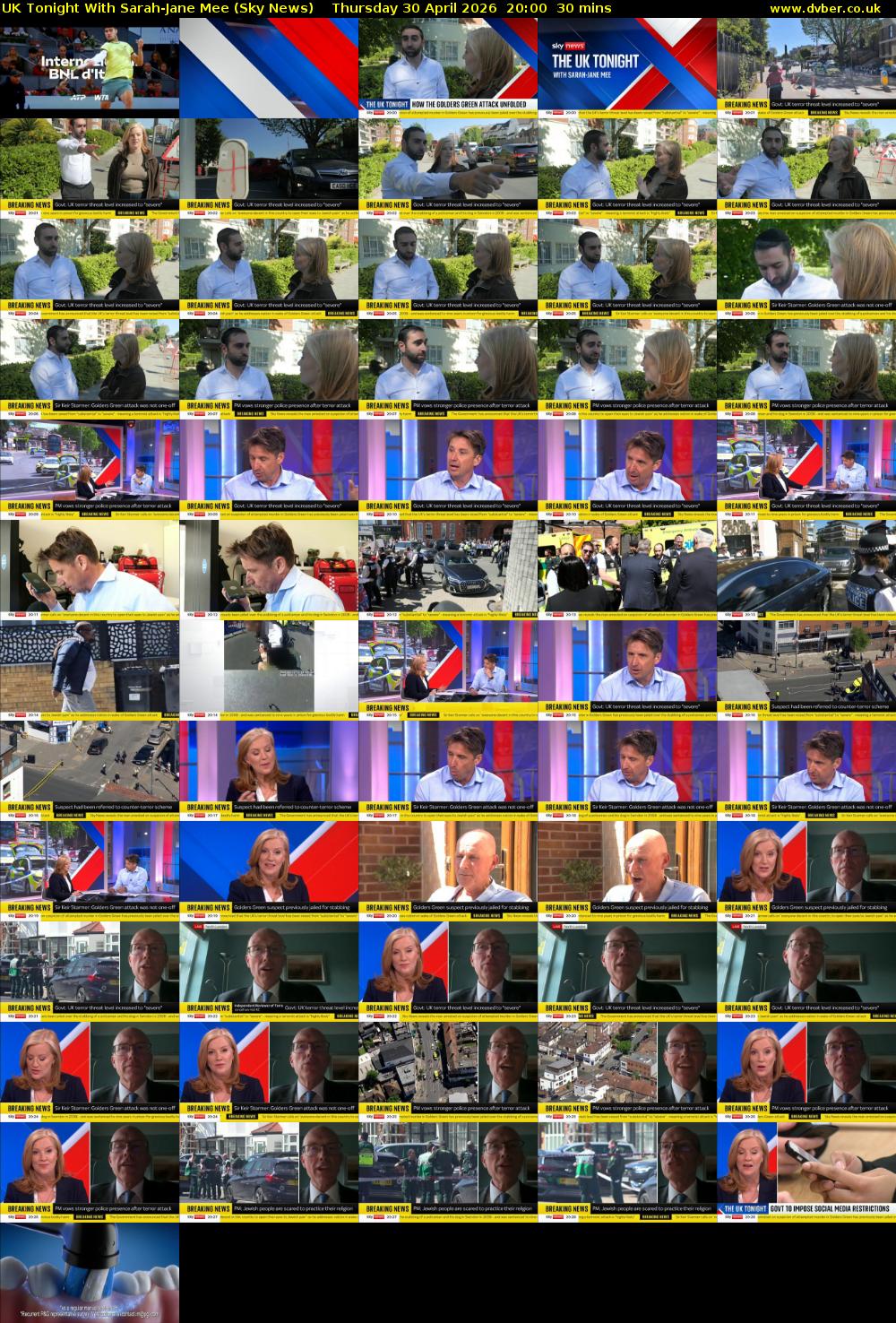 UK Tonight With Sarah-Jane Mee (Sky News) Thursday 30 April 2026 20:00 - 20:30