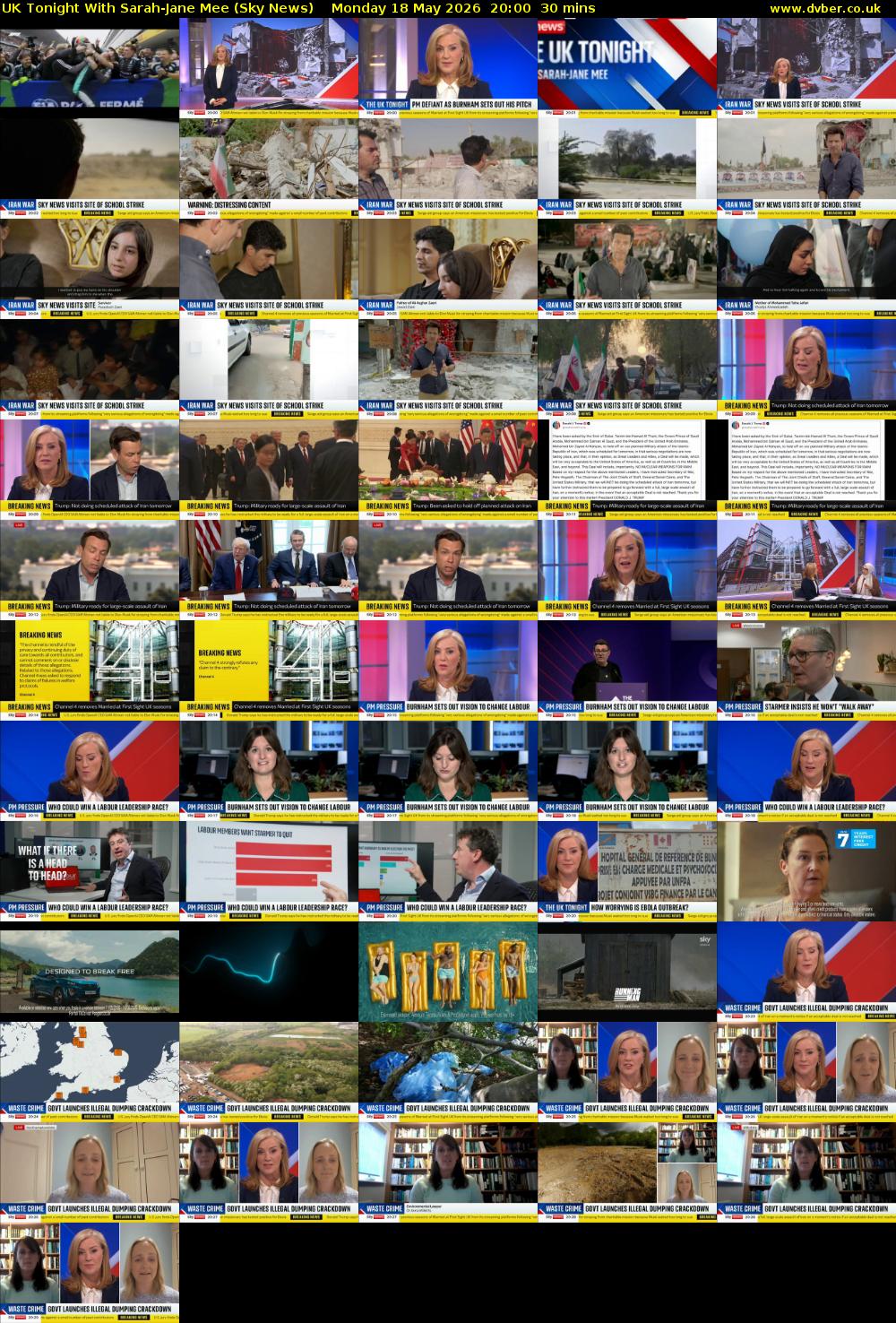 UK Tonight With Sarah-Jane Mee (Sky News) Monday 18 May 2026 20:00 - 20:30