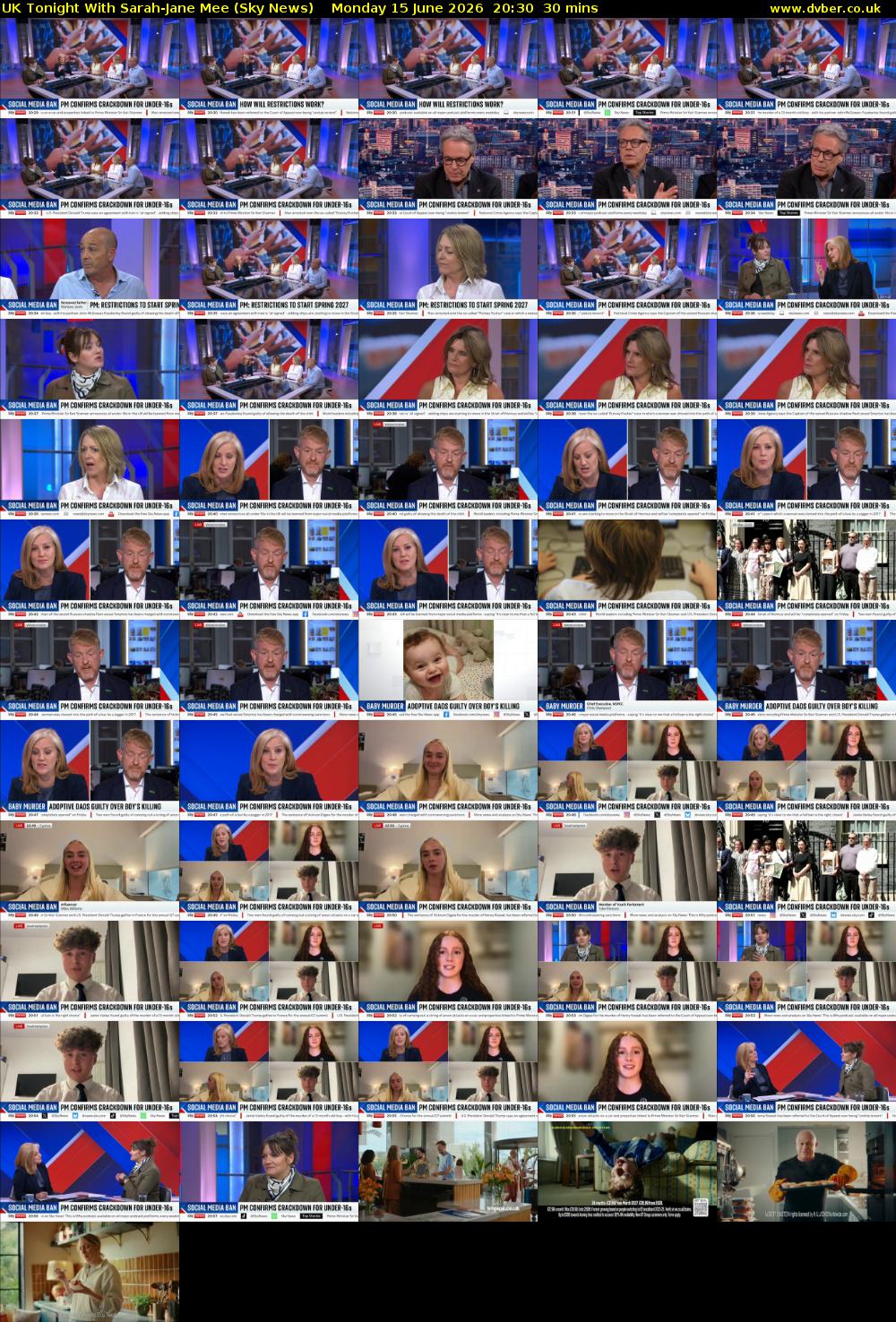 UK Tonight With Sarah-Jane Mee (Sky News) Monday 15 June 2026 20:30 - 21:00