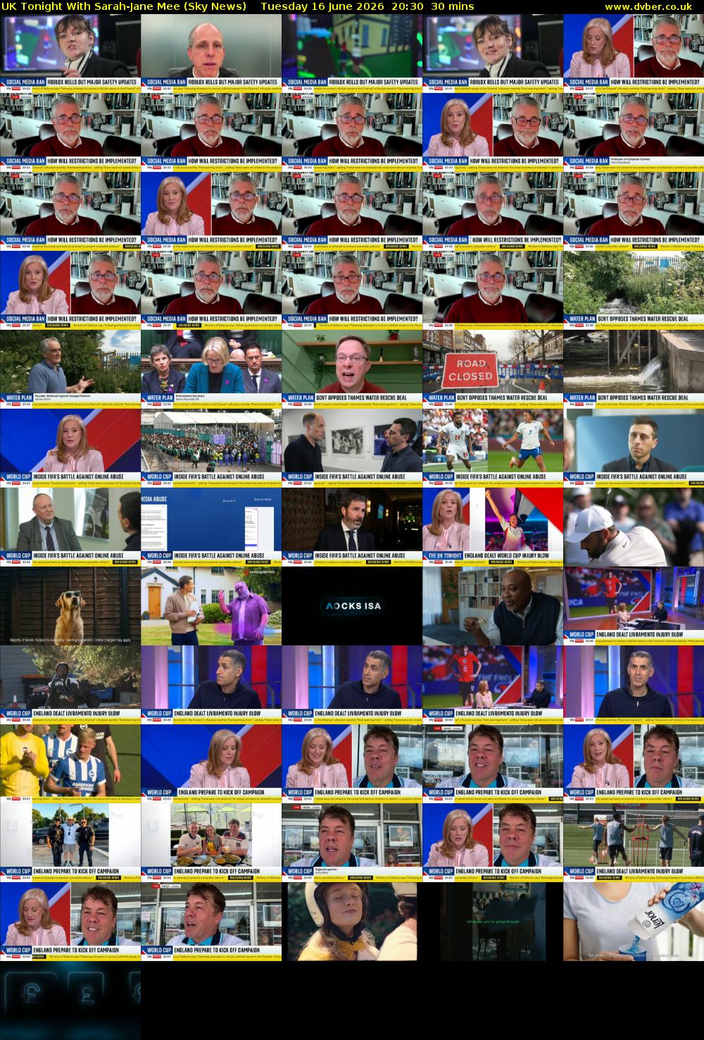 UK Tonight With Sarah-Jane Mee (Sky News) Tuesday 16 June 2026 20:30 - 21:00