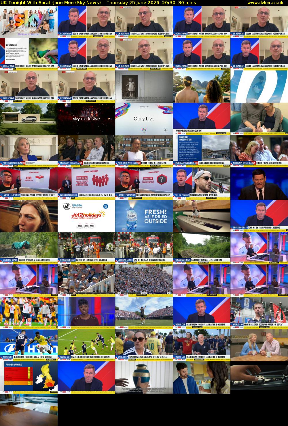 UK Tonight With Sarah-Jane Mee (Sky News) Thursday 25 June 2026 20:30 - 21:00