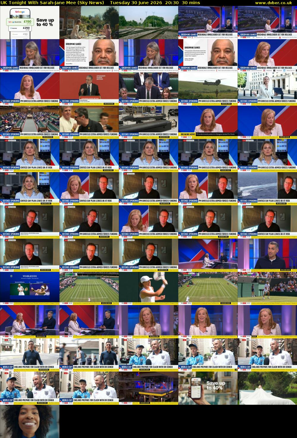 UK Tonight With Sarah-Jane Mee (Sky News) Tuesday 30 June 2026 20:30 - 21:00
