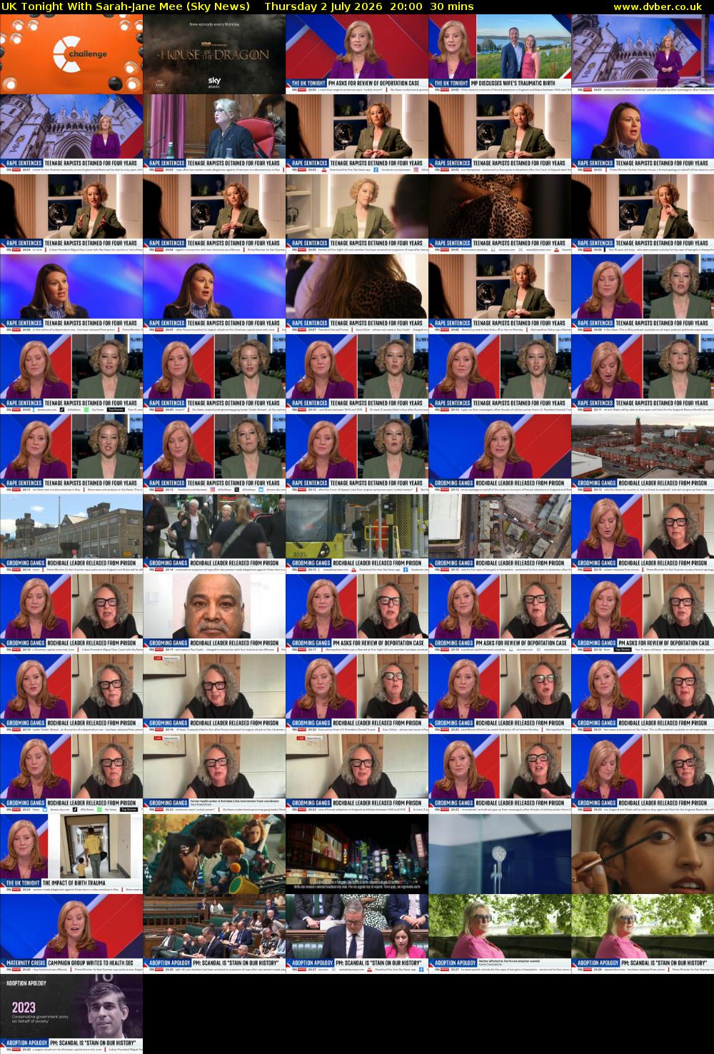 UK Tonight With Sarah-Jane Mee (Sky News) Thursday 2 July 2026 20:00 - 20:30