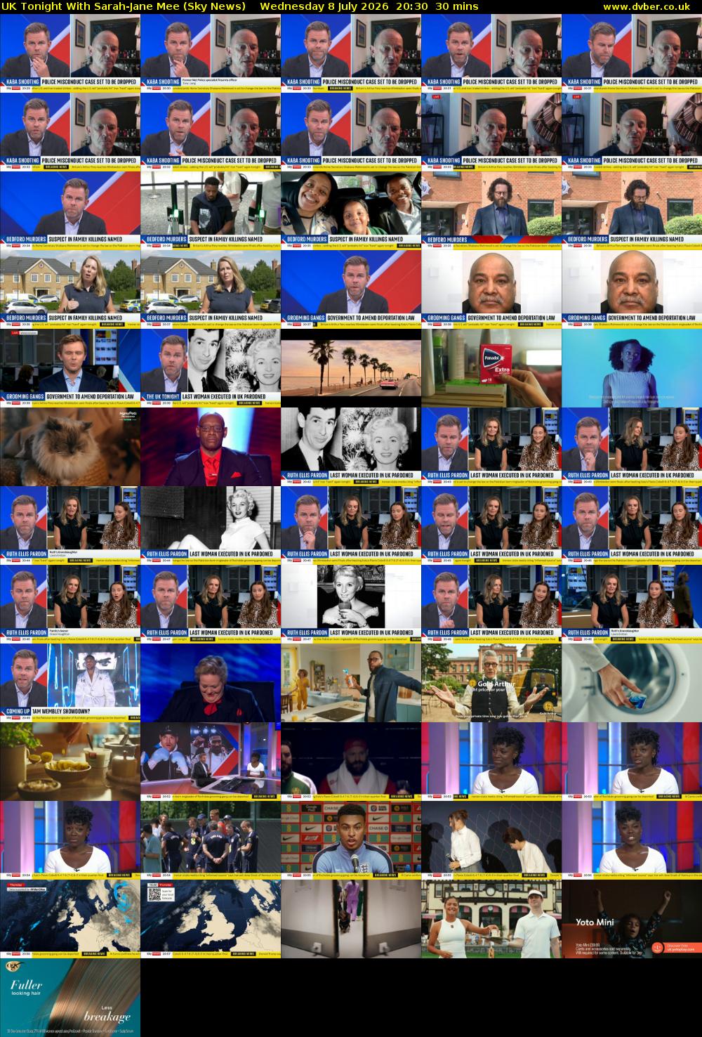 UK Tonight With Sarah-Jane Mee (Sky News) Wednesday 8 July 2026 20:30 - 21:00
