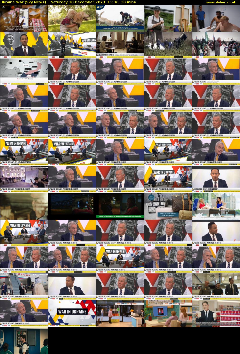 Ukraine War (Sky News) Saturday 30 December 2023 11:30 - 12:00