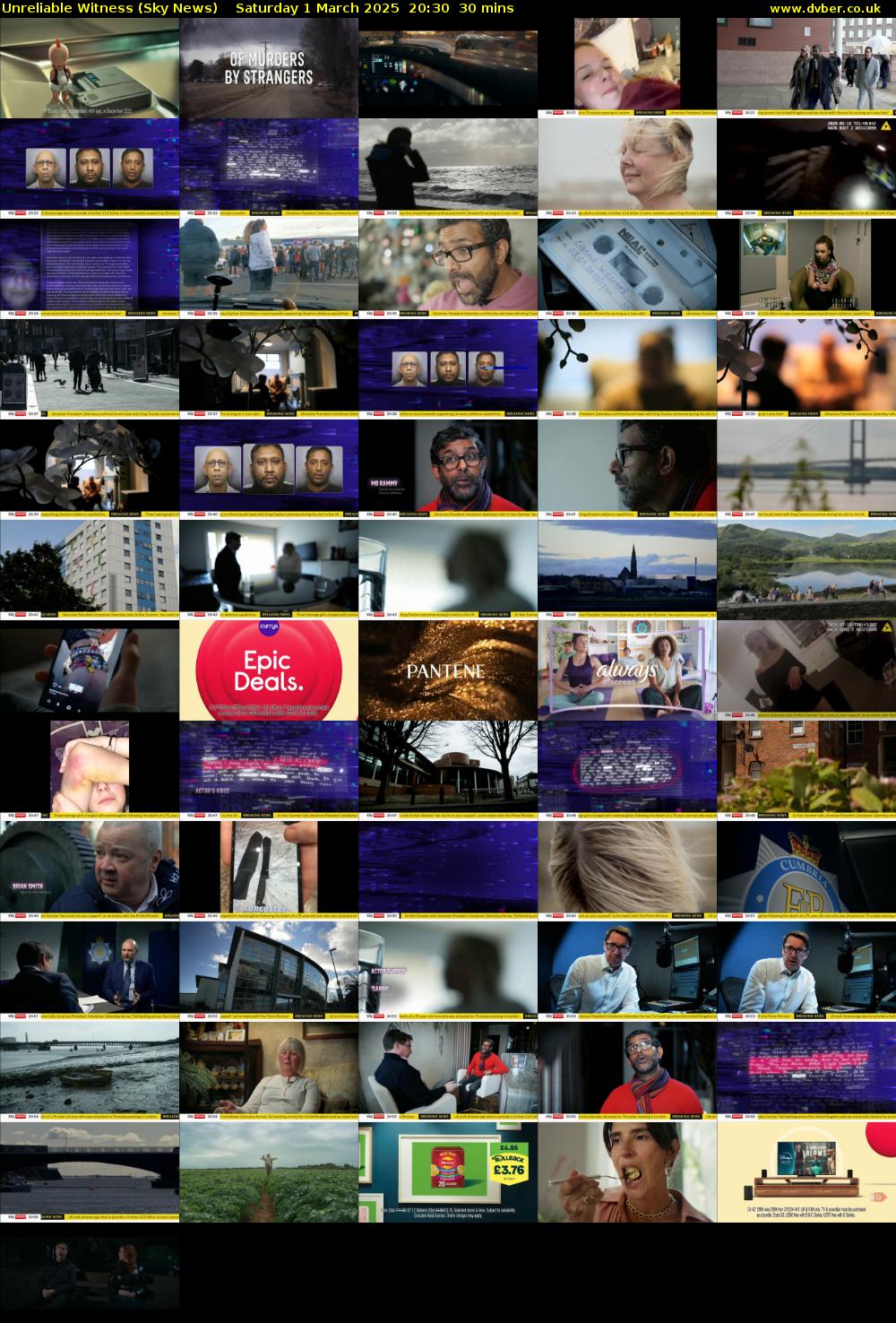 Unreliable Witness (Sky News) Saturday 1 March 2025 20:30 - 21:00