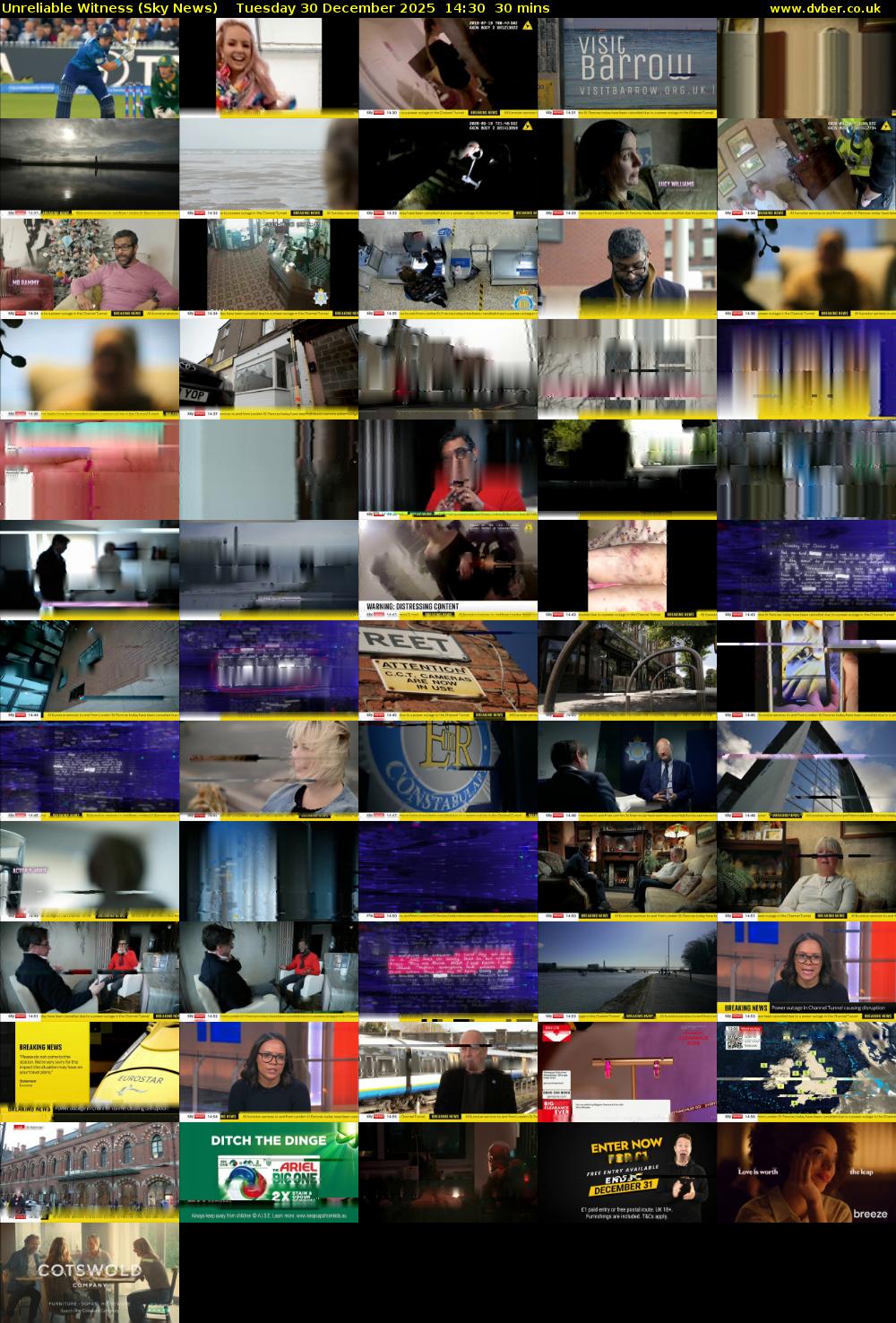 Unreliable Witness (Sky News) Tuesday 30 December 2025 14:30 - 15:00