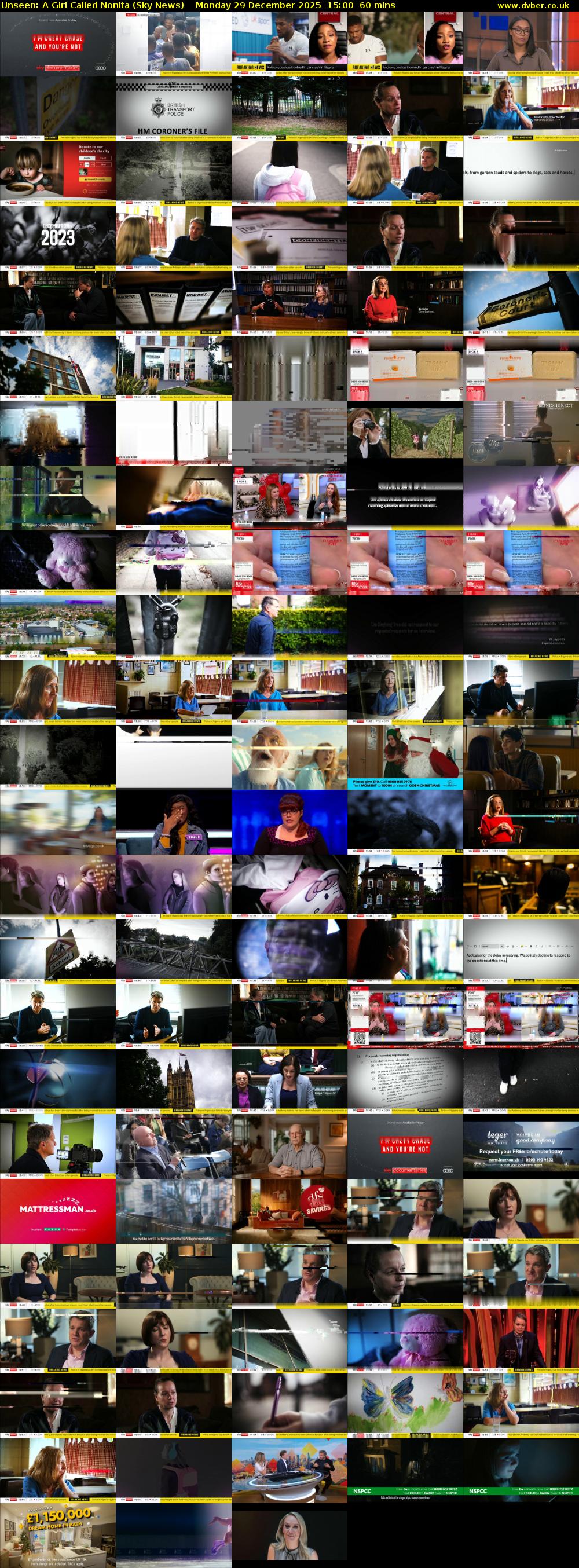 Unseen: A Girl Called Nonita (Sky News) Monday 29 December 2025 15:00 - 16:00