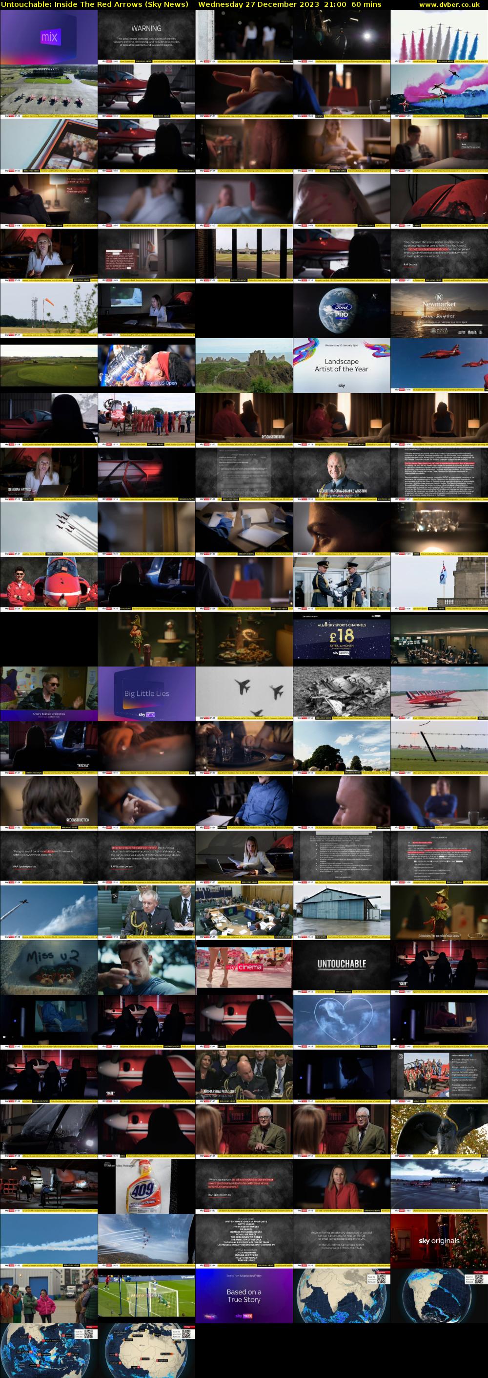 Untouchable: Inside The Red Arrows (Sky News) Wednesday 27 December 2023 21:00 - 22:00