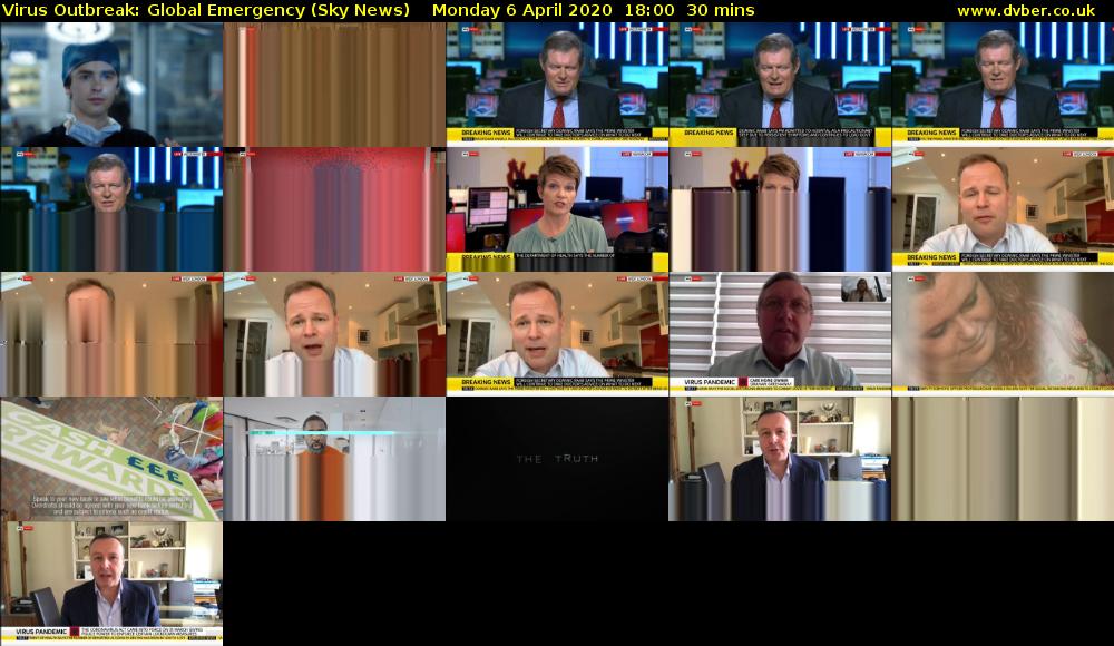 Virus Outbreak: Global Emergency (Sky News) Monday 6 April 2020 18:00 - 18:30