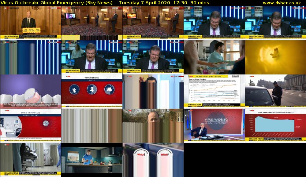 Virus Outbreak: Global Emergency (Sky News) Tuesday 7 April 2020 17:30 - 18:00