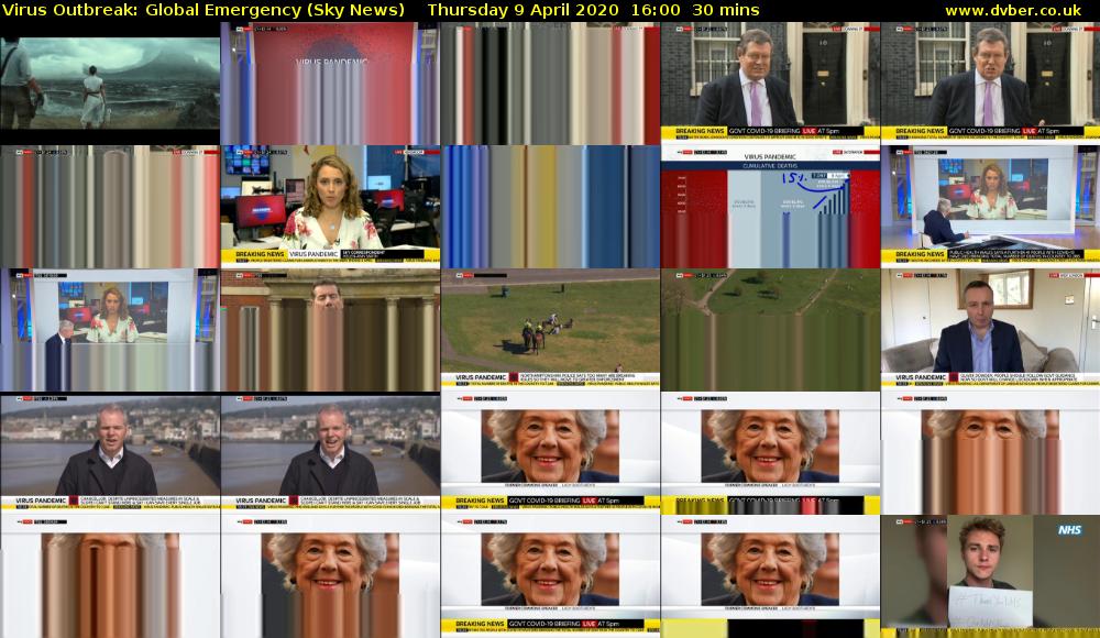 Virus Outbreak: Global Emergency (Sky News) Thursday 9 April 2020 16:00 - 16:30