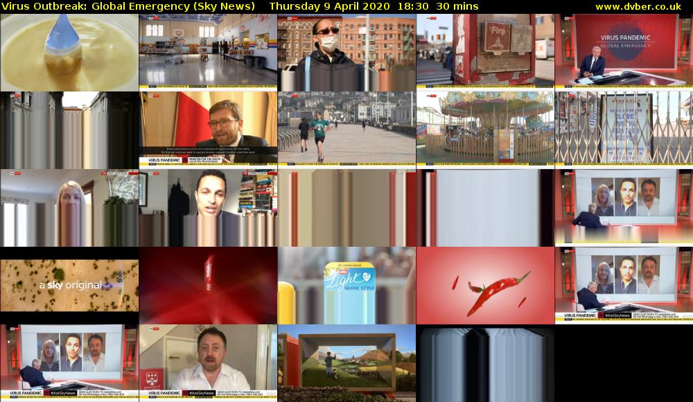 Virus Outbreak: Global Emergency (Sky News) Thursday 9 April 2020 18:30 - 19:00