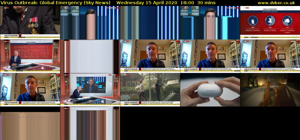 Virus Outbreak: Global Emergency (Sky News) Wednesday 15 April 2020 18:00 - 18:30
