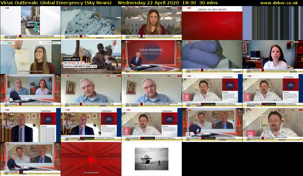 Virus Outbreak: Global Emergency (Sky News) Wednesday 22 April 2020 18:30 - 19:00