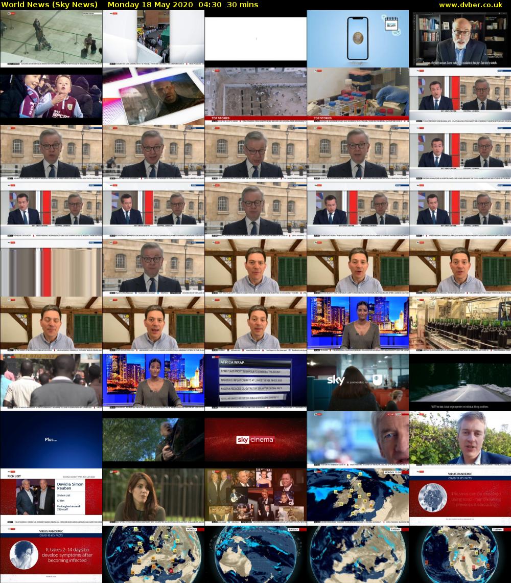 World News (Sky News) Monday 18 May 2020 04:30 - 05:00