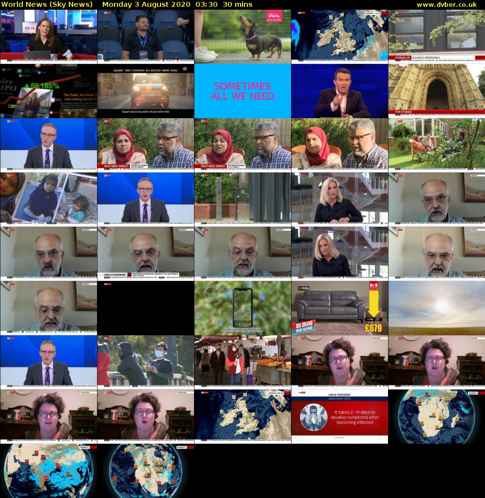 World News (Sky News) Monday 3 August 2020 03:30 - 04:00