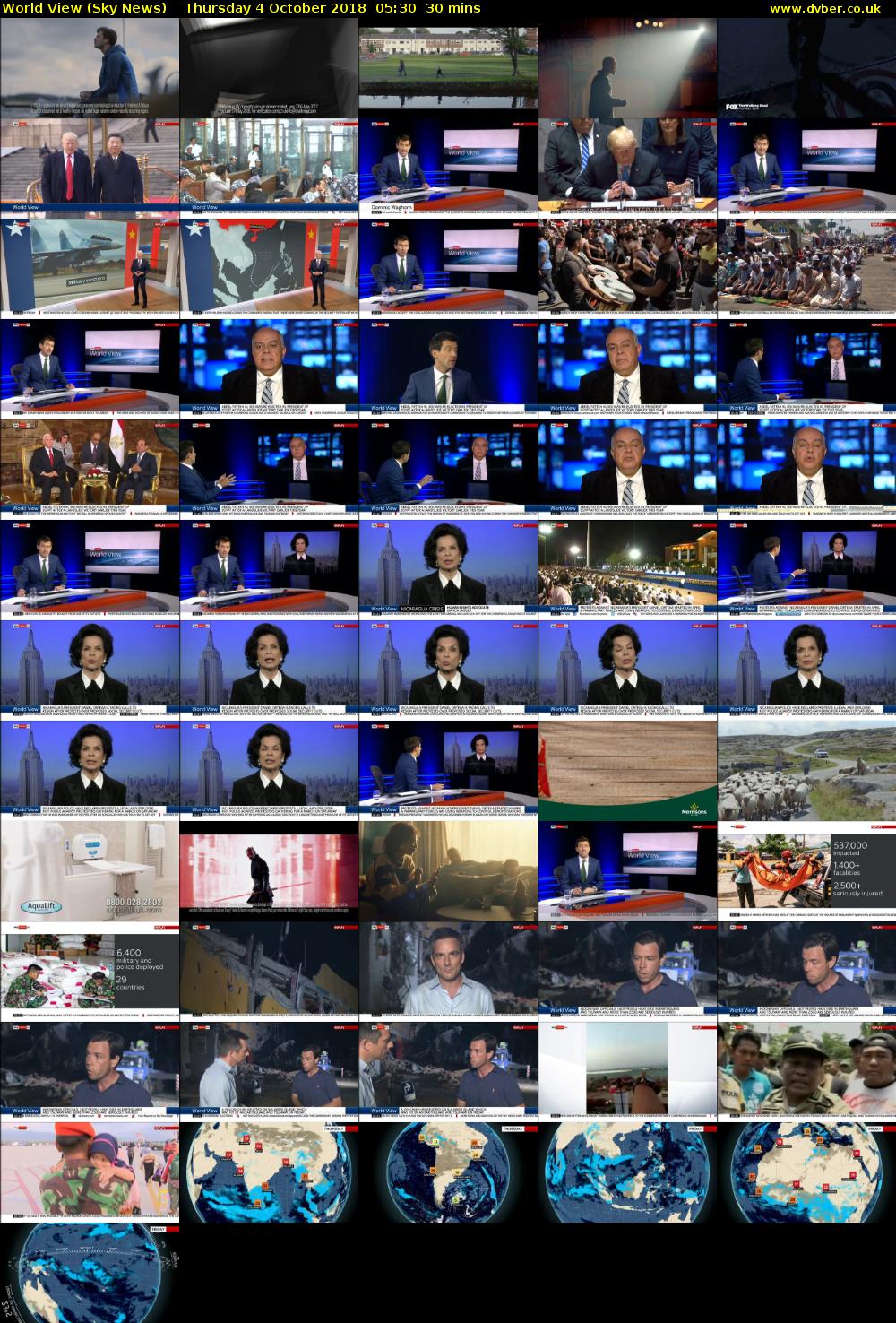 World View (Sky News) Thursday 4 October 2018 05:30 - 06:00
