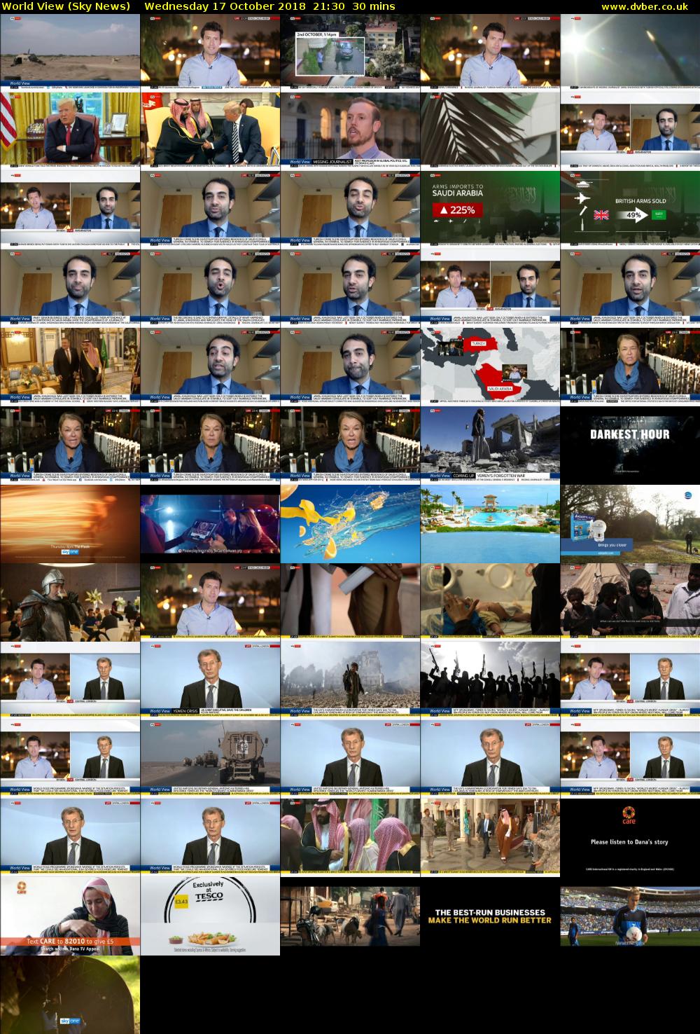 World View (Sky News) Wednesday 17 October 2018 21:30 - 22:00