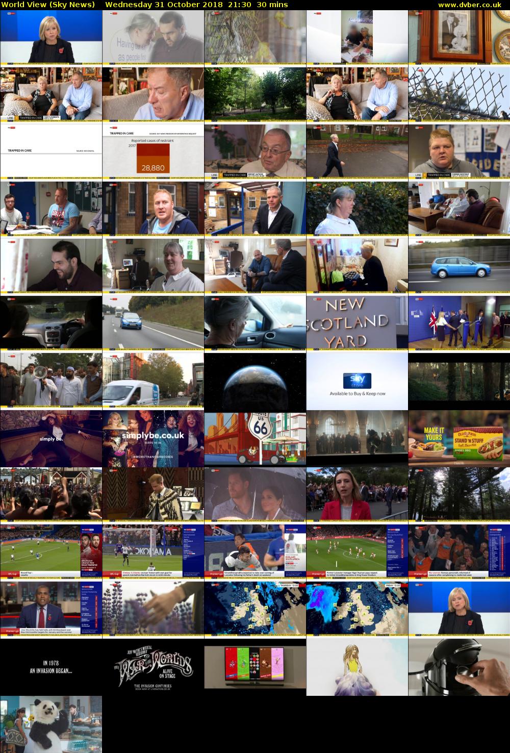 World View (Sky News) Wednesday 31 October 2018 21:30 - 22:00
