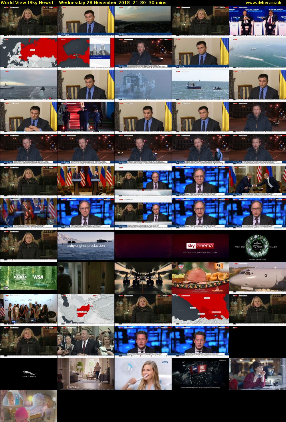 World View (Sky News) Wednesday 28 November 2018 21:30 - 22:00